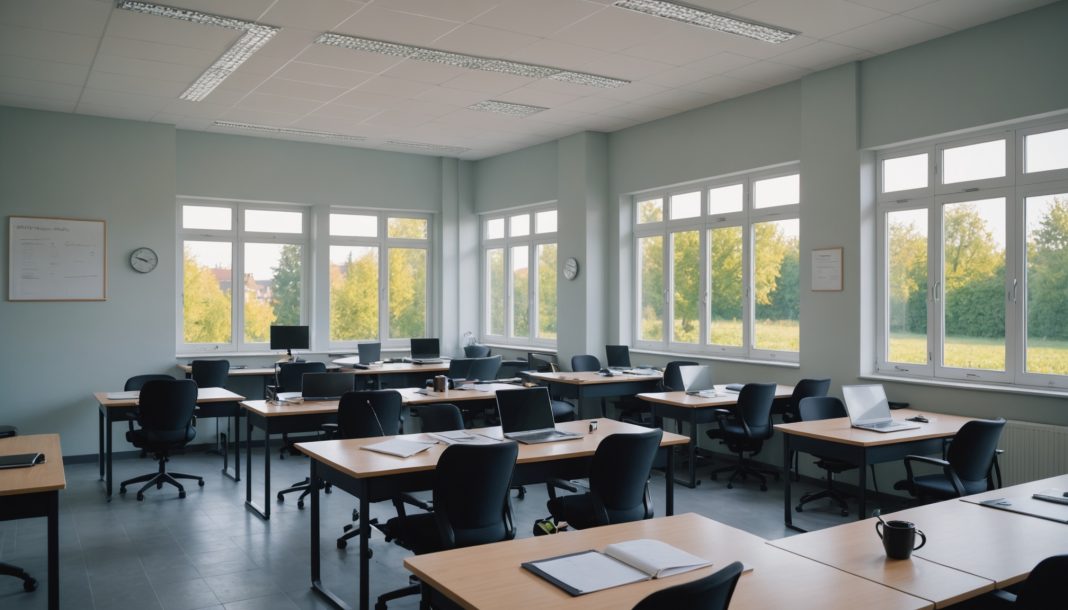 Centre de formation professionnelle en France, apprenants adultes en salle