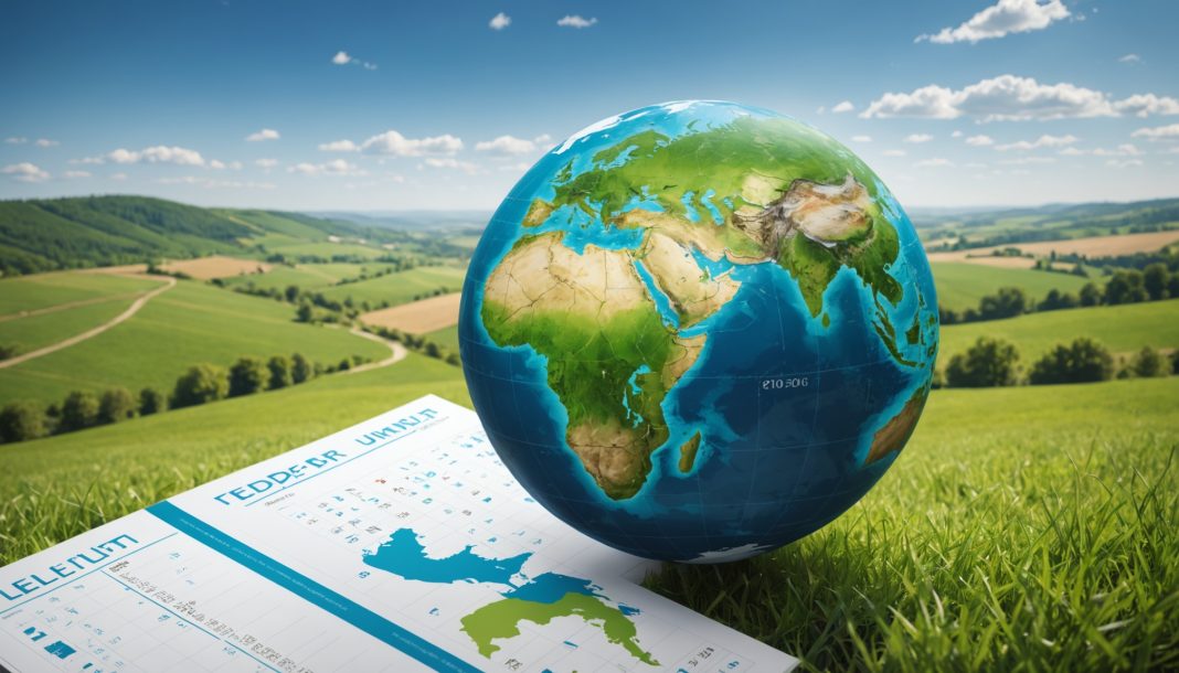Illustration du jour du dépassement écologique 2026, la Terre et une empreinte verte