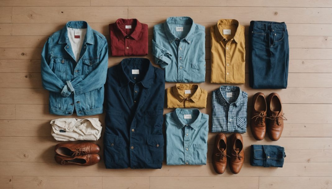 Vêtements et objets d'occasion présentés pour la revente en seconde main