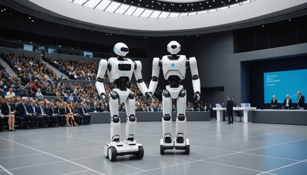 Robots d'assistance et de logistique européens présentés lors d'une démonstration technologique