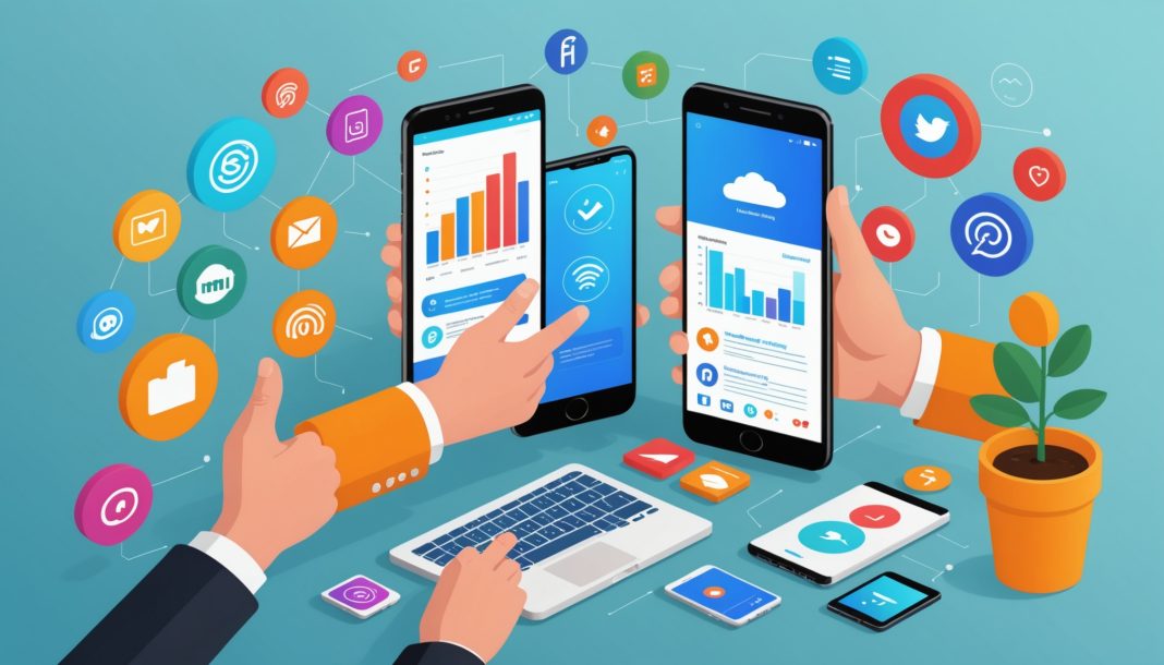 Illustration du marketing d'influence entre marques et créateurs de contenu