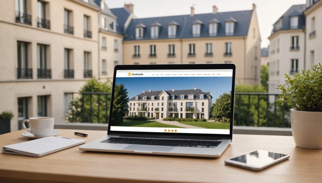 Recherche d'annonces immobilières sur ordinateur et smartphone, illustration de l'arrivée d'Idealista en France