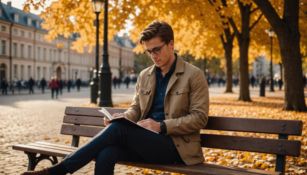 Homme profitant d'un moment de déconnexion numérique dans un parc, symbole de la tendance lifestyle 2026