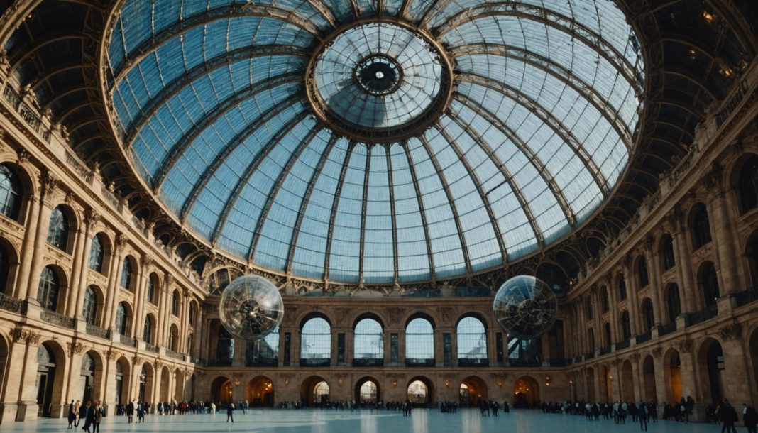 Le Grand Palais de Paris accueillant le Sommet international sur l'espace